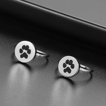 Кольцо для собак Персонализированное ожерелье с отпечатком лапы на заказ Ожерелье для домашних животных Ожерелье для домашних животных в память о собаке Мемориальные ювелирные изделия Мемориальное ювелирное кольцо для домашних животных