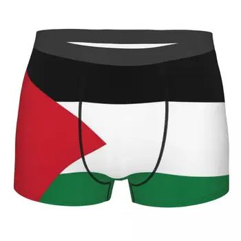 Мужчины Боксерские шорты Трусики Флаг Палестины Дышащее нижнее белье Палестинский арабский Homme Юмор Плюс размер Трусы
