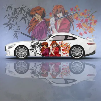 Rurouni Kenshin Аниме Наклейки на автомобиль Наклейки 2 шт. Автомобильная наклейка для универсальной большой автомобильной наклейки Автомобильная наклейка для Univers Автомобильные наклейки